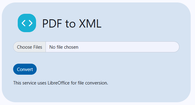 pdf to xml